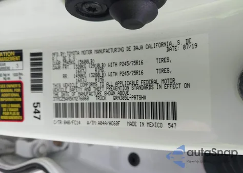 2019 Toyota Tacoma Sr5 V6 из США, поврежденный, VIN 3TMCZ5AN5KM276068